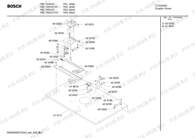 Схема №7 HBL756AUC с изображением Программатор для холодильника Bosch 00143695