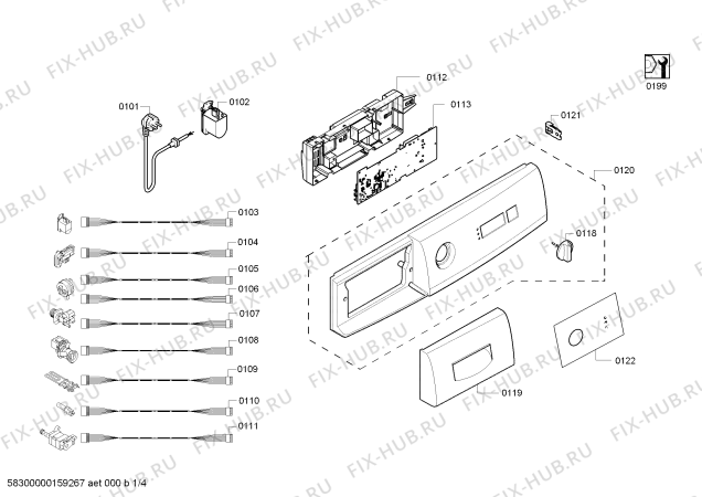 Схема №3 WS10F062PL IQ 100 с изображением Ручка выбора программ для стиралки Siemens 00622589