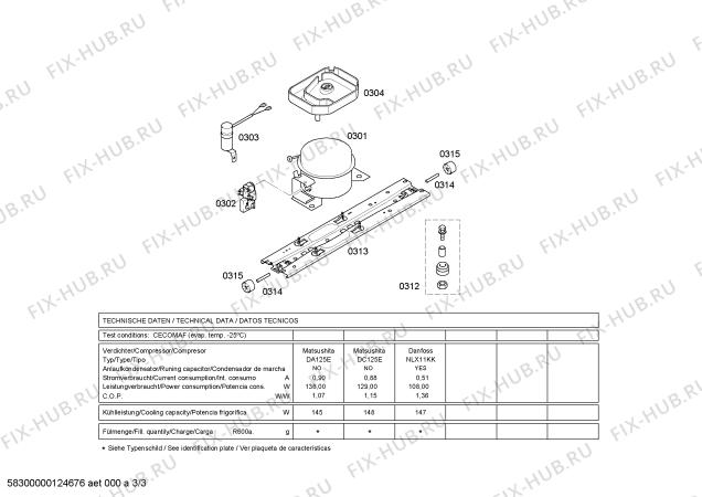 Взрыв-схема холодильника Bosch KGV33X05FF - Схема узла 03