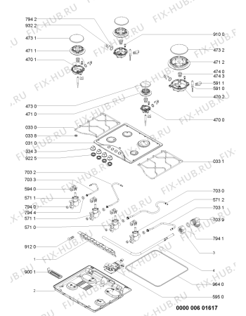 Схема №1 AKM 521/IX/01 с изображением Втулка для плиты (духовки) Whirlpool 481244039365