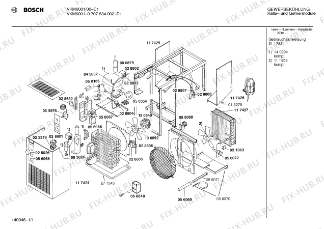 Схема №1 0707834002 VKM6001 с изображением Часы для оттайки для холодильной камеры Bosch 00056067