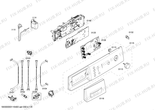 Схема №4 WAE28190 Bosch Maxx 6 с изображением Панель управления для стиралки Bosch 00448859