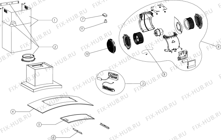 Схема №1 DEARCO90 с изображением Микрофильтр для вентиляции DELONGHI DAU1570475