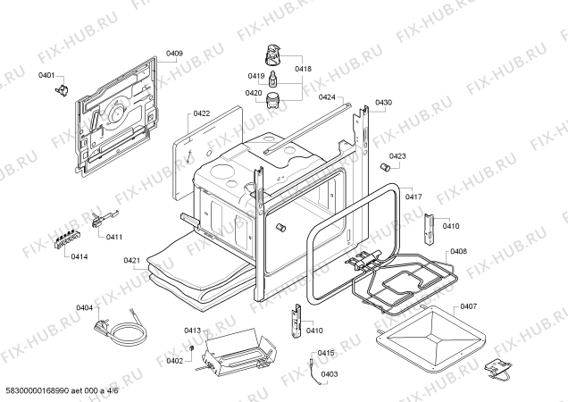 Схема №6 HP243521M с изображением Коллектор для электропечи Siemens 00685053