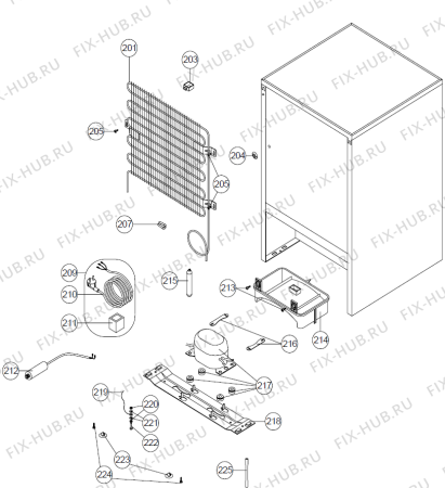 Взрыв-схема холодильника Gorenje RB30914AW (393488, HTS09564) - Схема узла 03