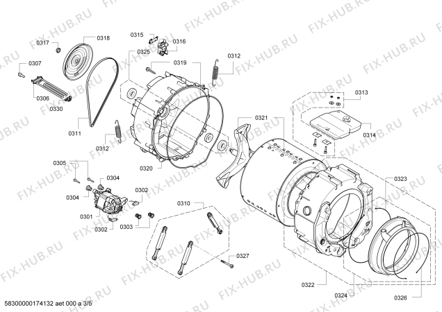 Схема №4 WAP24201UC Axxis с изображением Панель управления для стиралки Bosch 00746856