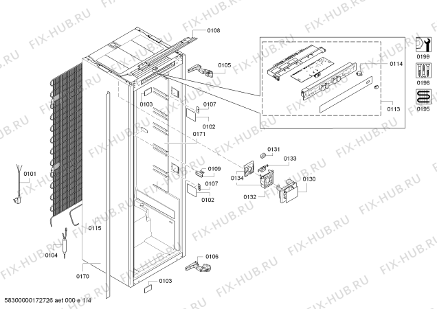 Схема №4 KI81RAF30G с изображением Поднос для холодильной камеры Siemens 00747540