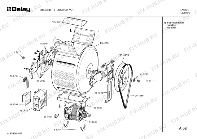Схема №3 3TL822B TL822 с изображением Клапан для стиральной машины Bosch 00490059