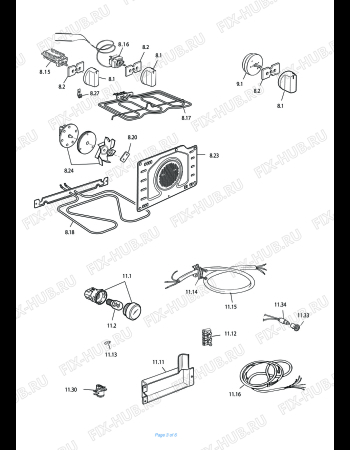 Взрыв-схема плиты (духовки) DELONGHI DEMX664V - Схема узла 3