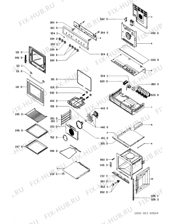 Схема №1 ESN 3480 BR с изображением Клавиша для электропечи Whirlpool 481941249989