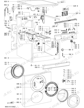 Схема №2 WA Sense XL 34 TDi с изображением Декоративная панель для стиральной машины Whirlpool 480111101566