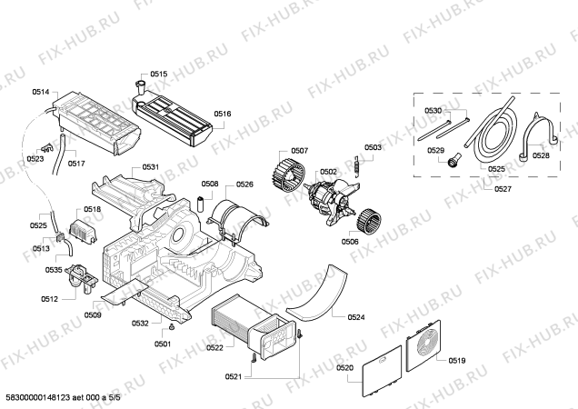 Схема №4 WT44E101 с изображением Панель управления для сушилки Siemens 00662311