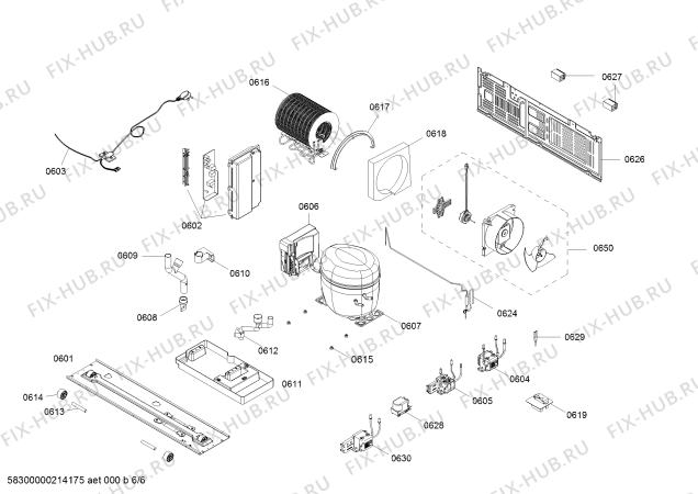 Взрыв-схема холодильника Bosch KAF96A20TI Added Value - Схема узла 06