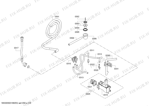 Схема №4 BS275100E с изображением Рамка для плиты (духовки) Bosch 00684265