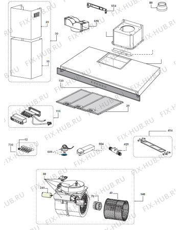 Схема №1 5733.0090 (323810, TOP1S2HP) с изображением Кнопка (переключатель) для вытяжки Gorenje 338345