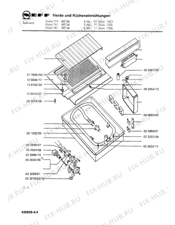 Взрыв-схема плиты (духовки) Neff 1124441303 2444/131NEFGW - Схема узла 04