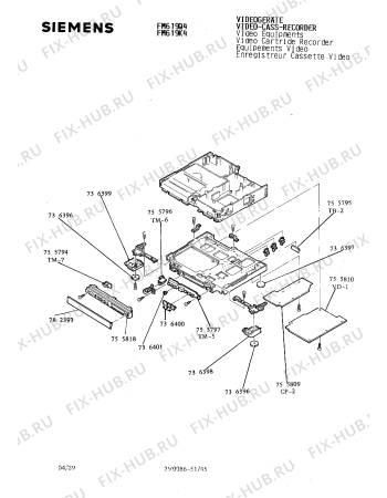 Схема №38 FM619K4 с изображением Модуль тюнера для видеоаппаратуры Siemens 00755294