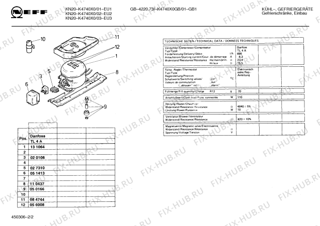 Взрыв-схема холодильника Neff K4740X0GB GB-4220.73I - Схема узла 02