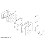 Схема №3 BOP211100 с изображением Фронтальное стекло для духового шкафа Bosch 00770283