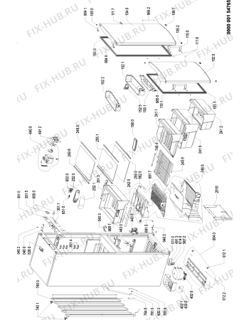 Схема №1 PRBN 321I A+ с изображением Панель управления для холодильника Whirlpool 480132103265