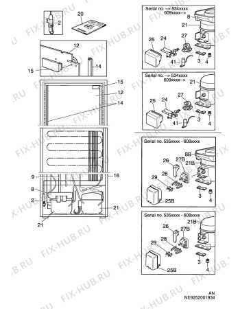 Взрыв-схема холодильника Electrolux ERB4109 - Схема узла C10 Cold, users manual