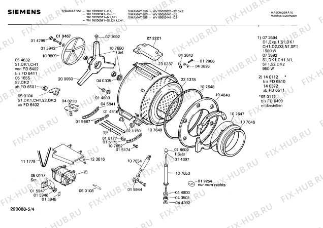Схема №5 WV57000641 SIWAMAT 570 с изображением Ручка для стиралки Siemens 00081476