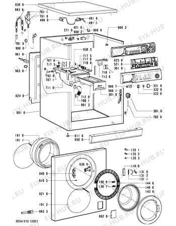 Схема №2 EXCELLENCE 1200 с изображением Обшивка для стиральной машины Whirlpool 481245216652