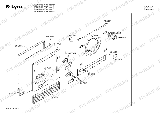 Схема №3 LT813R с изображением Манжета для стиральной машины Bosch 00287674