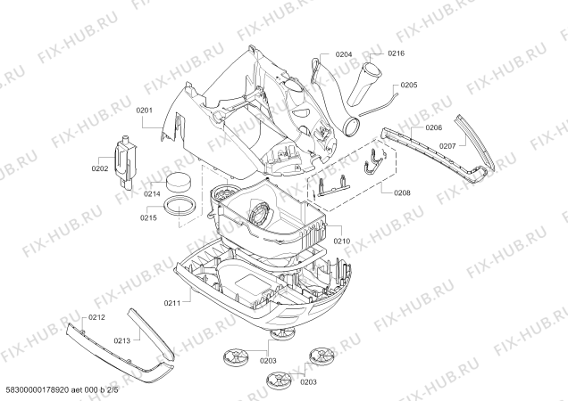 Схема №5 BGS61832NL BOSCH Roxx'x с изображением Панель для электропылесоса Bosch 00649794