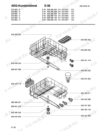 Взрыв-схема посудомоечной машины Electrolux ESI683-M - Схема узла Section5