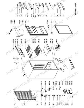 Схема №1 RF 1301/G с изображением Обрамление полки для холодильной камеры Whirlpool 481944099886