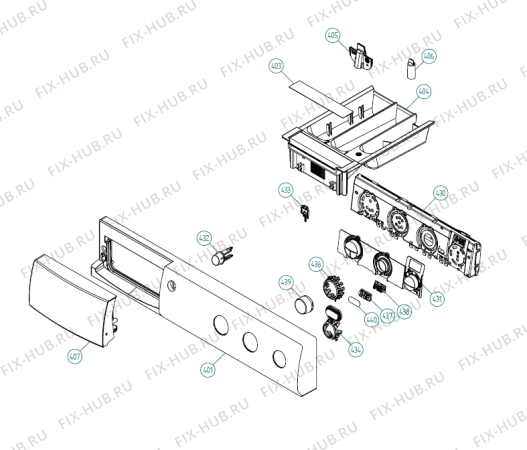 Схема №3 STR506 - SB8534   -White (900003189, WM25.3) с изображением Декоративная панель для стиралки Gorenje 469453