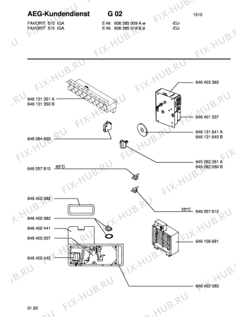 Взрыв-схема посудомоечной машины Aeg FAV510I-W - Схема узла Electrical equipment