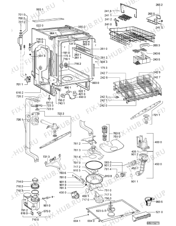 Схема №2 GSU 100 Power IN с изображением Панель для электропосудомоечной машины Whirlpool 480140100635