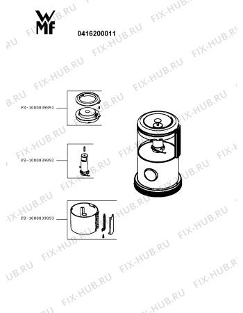 Схема №1 0416200011 с изображением Сосуд для электромиксера Seb FS-1000039893