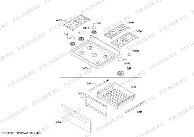 Схема №4 HGS3023UC с изображением Панель для духового шкафа Bosch 00686704