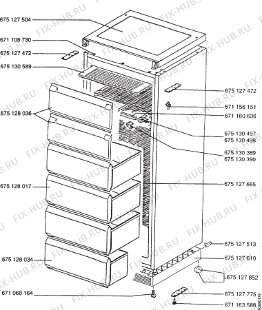 Взрыв-схема холодильника Aeg OEKO A.2770-4GS - Схема узла Section 2