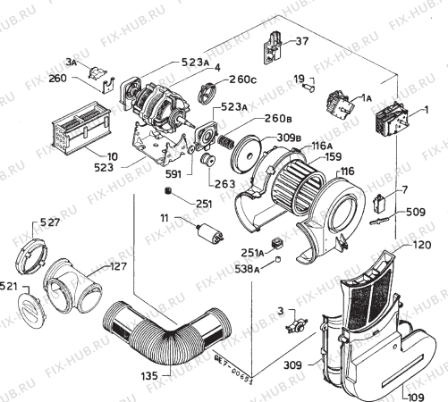 Взрыв-схема стиральной машины Zanussi ED207 - Схема узла Electrical equipment 268