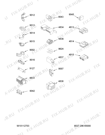 Схема №6 3SWTW5205SQ с изображением Электропроводка для стиралки Whirlpool 480110100245