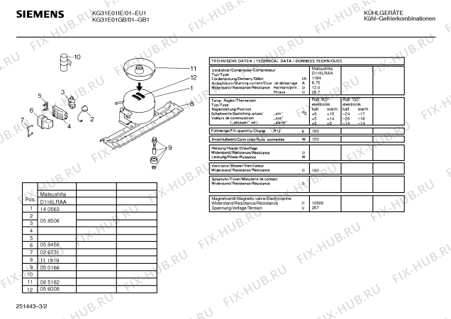 Схема №2 KGE3113CH с изображением Плата для холодильника Bosch 00285944