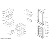 Схема №4 3KF6652M с изображением Дверь для холодильной камеры Bosch 00714376