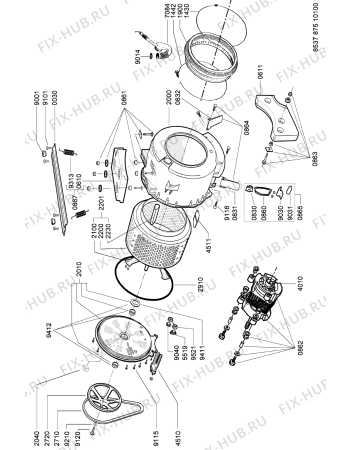 Схема №2 AWG 870/4 OS с изображением Люк и обрамление для стиральной машины Whirlpool 481228058045