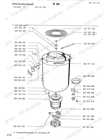 Взрыв-схема посудомоечной машины Aeg TURNAMAT TS - Схема узла Section2