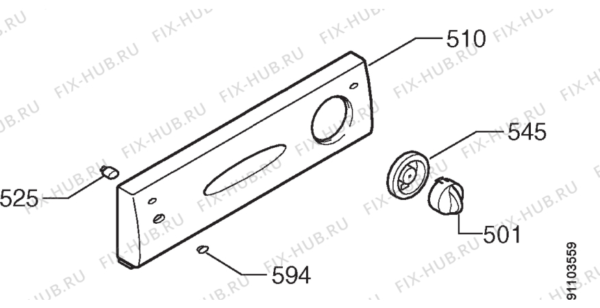 Взрыв-схема посудомоечной машины Husqvarna Electrolux QB960W - Схема узла Command panel 037