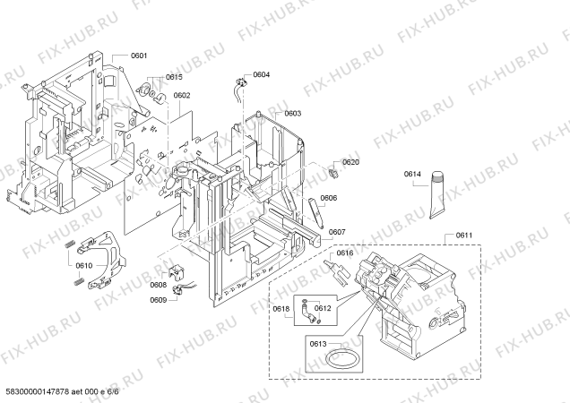 Схема №4 TK71204RW EQ.7 / M·SERIES с изображением Набор кнопок для кофеварки (кофемашины) Siemens 00622781