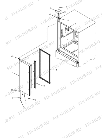 Взрыв-схема холодильника Whirlpool G32026PEKW (F092645) - Схема узла