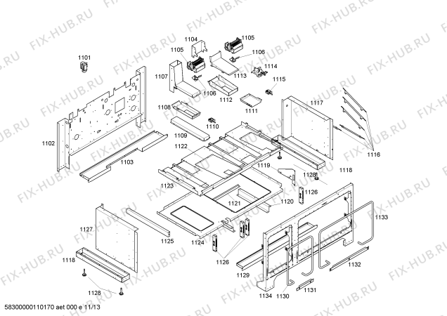 Схема №13 PG486GEBS с изображением Кабель для плиты (духовки) Bosch 00496008