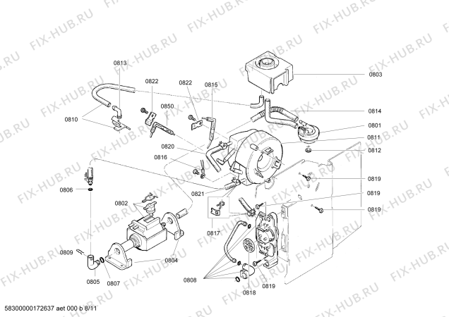 Схема №10 TKN68E75UC с изображением Соединительный кабель для кофеварки (кофемашины) Bosch 00498926