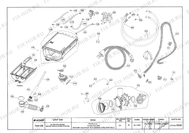 Схема №5 BEKO WA 8660 (7116281300) с изображением Инструкция по обслуживанию для стиральной машины Beko 2810540721
