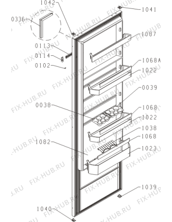 Взрыв-схема холодильника Gorenje GSR27178B (312799, HTI3127BF) - Схема узла 02